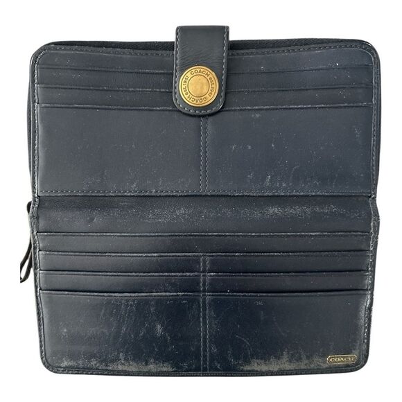 Coach Black and Gray Women's Wallet - Picture 3 of 5